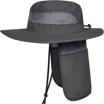 Safari-Sonnenhut mit breiter Krempe & Nackenschutz