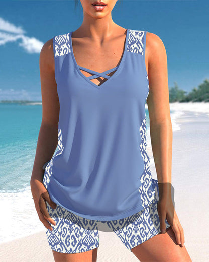 Sylvia - Tankini mit geometrischem Druck