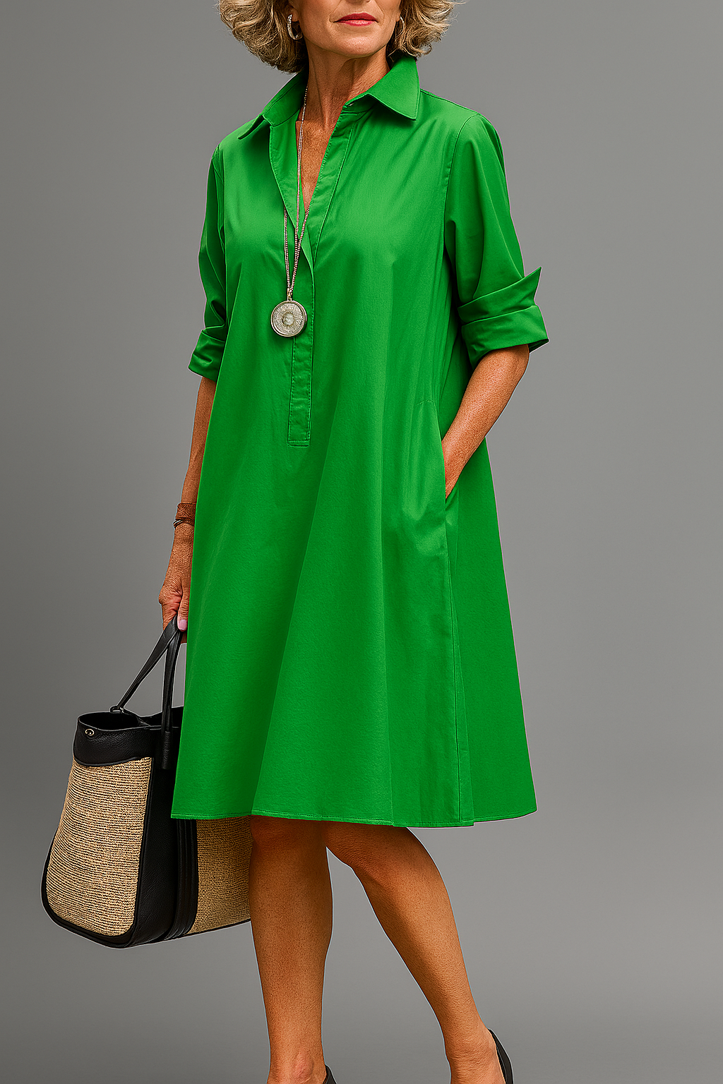 Bernadette - Elegantes Midi-Kleid mit zeitlosem Charme