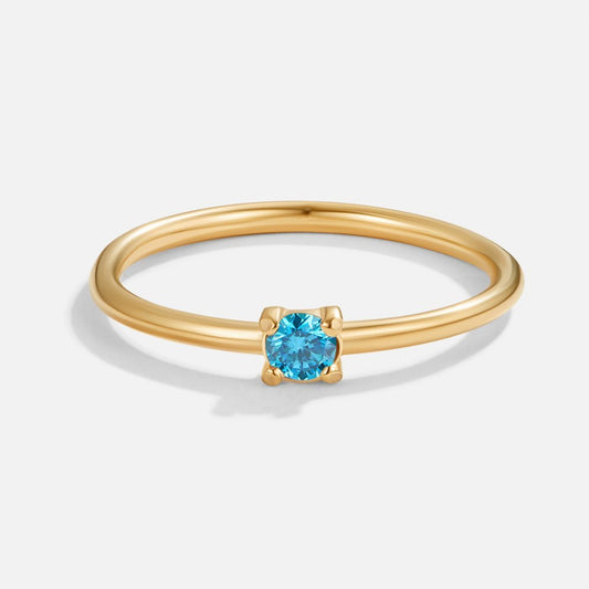 Bague en or avec pierre de naissance de décembre