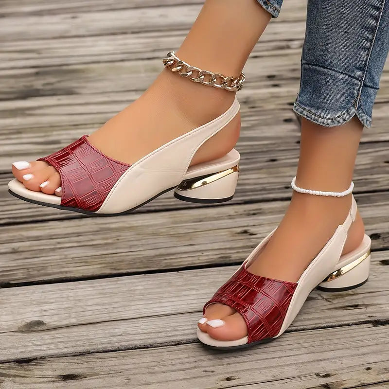 Soline™ | Rote Leder-Sandalen