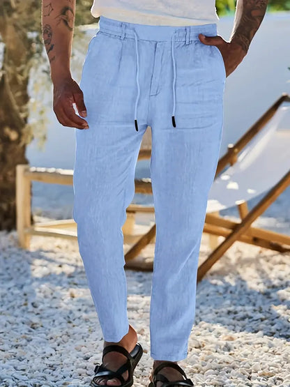 LOCKERE LEINENHOSE MIT KORDELZUG