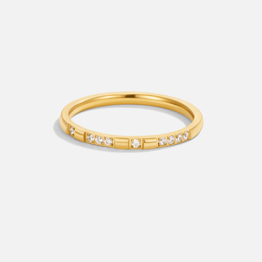 Bague Emery en cristal et or