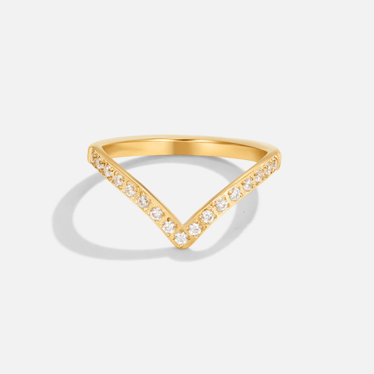 Bague en cristal à couronne d'éternité