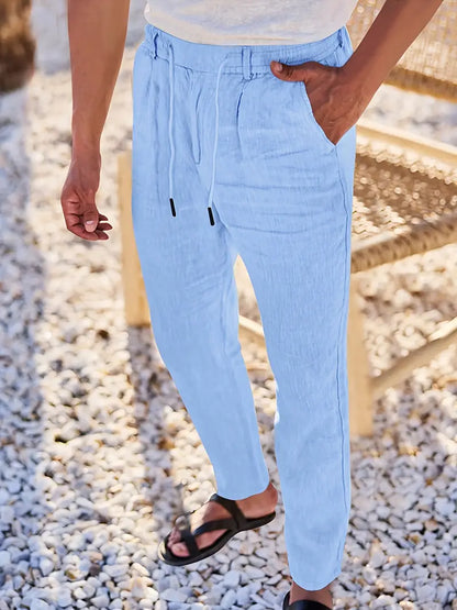 LOCKERE LEINENHOSE MIT KORDELZUG