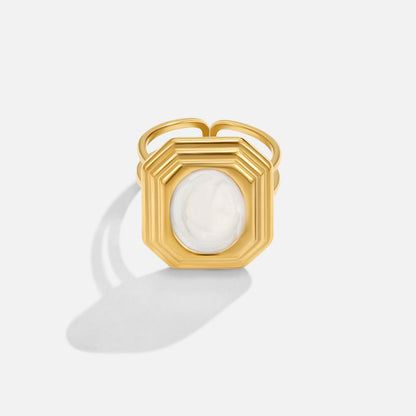 Bague géométrique en or vintage