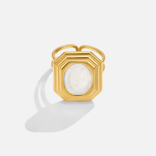 Bague géométrique en or vintage