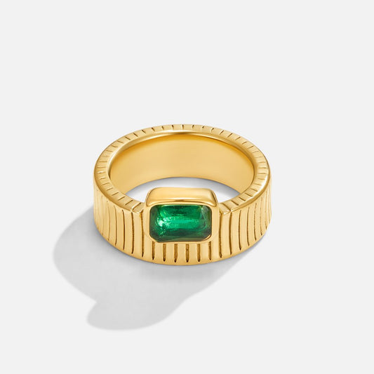 Giana-Ring aus Gold und Smaragd