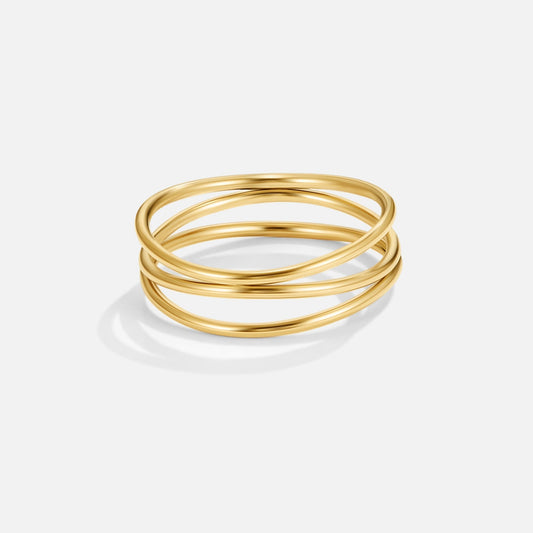 Bague à boucle infinie en or