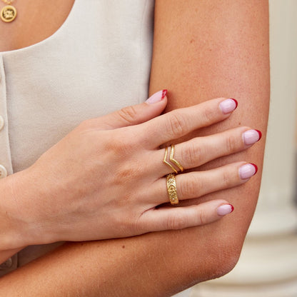 Bague enveloppante superposée Harper
