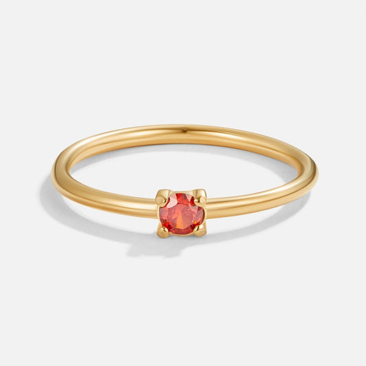 Bague en or avec pierre de naissance de juillet
