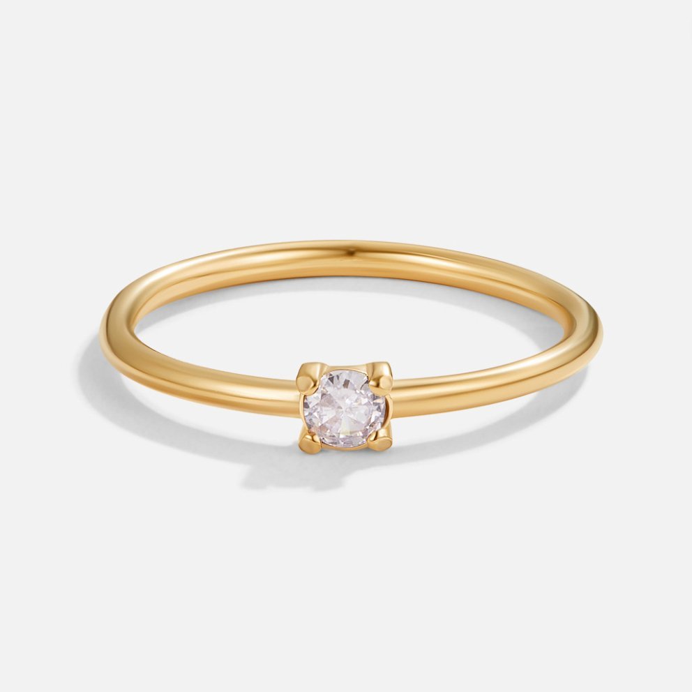 Bague en or avec pierre de naissance de juin