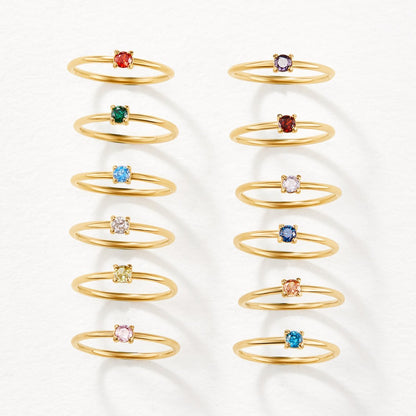 Bague en or avec pierre de naissance de juin