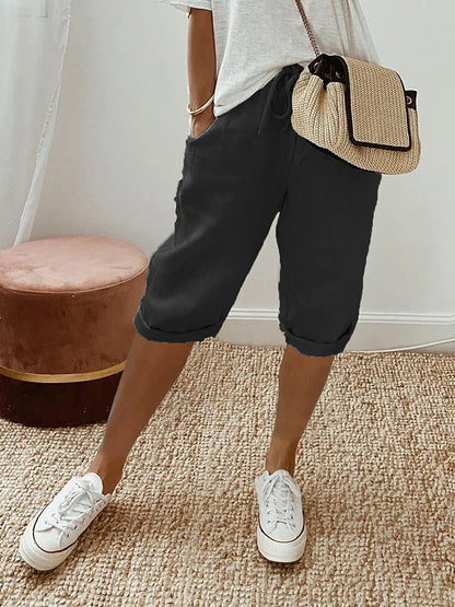 THARAH | Bequeme Shorts mit Umschlagsaum