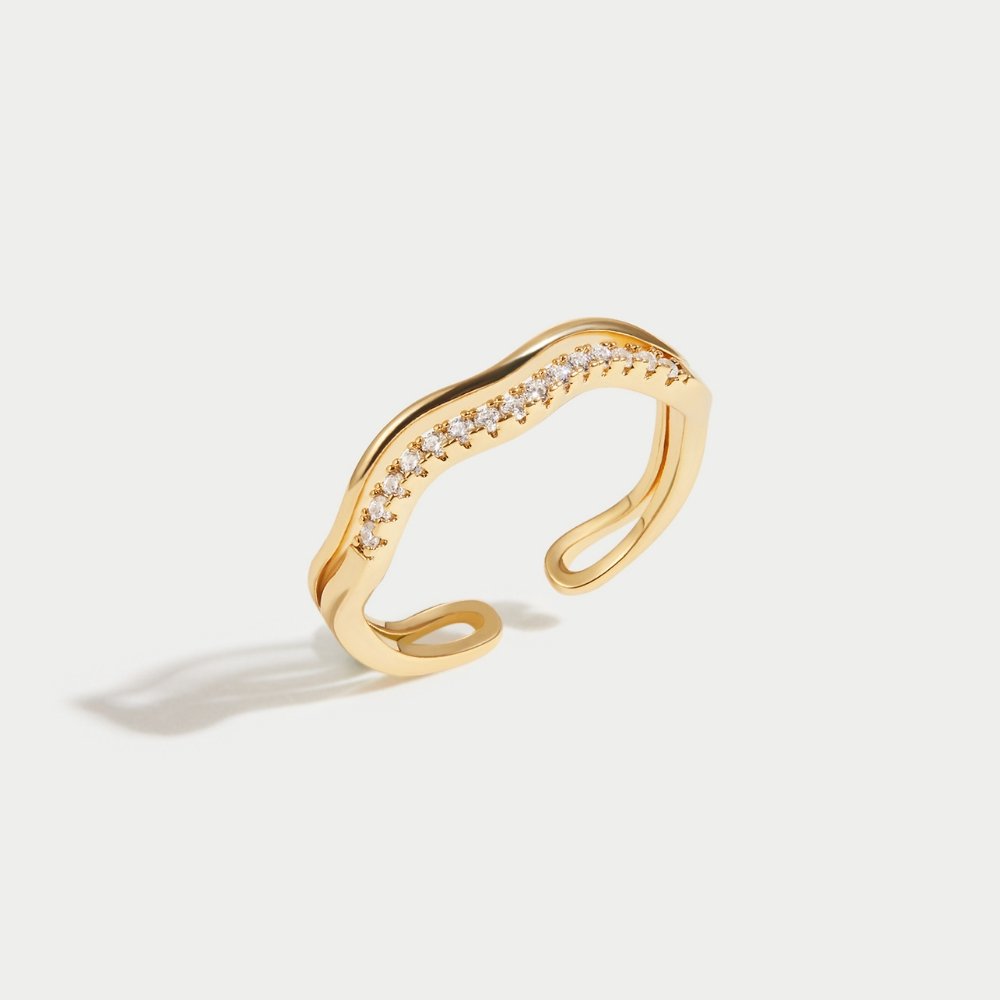 Bague Juni en or et cristal