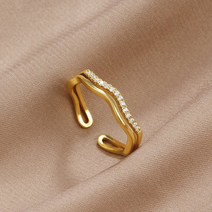 Bague Juni en or et cristal