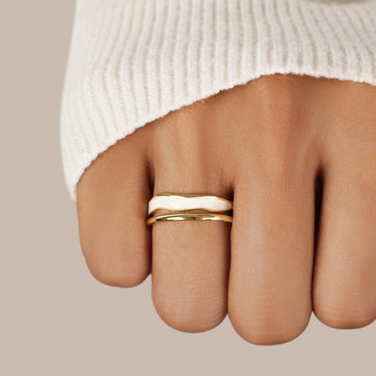 Bague superposée en or Sahara