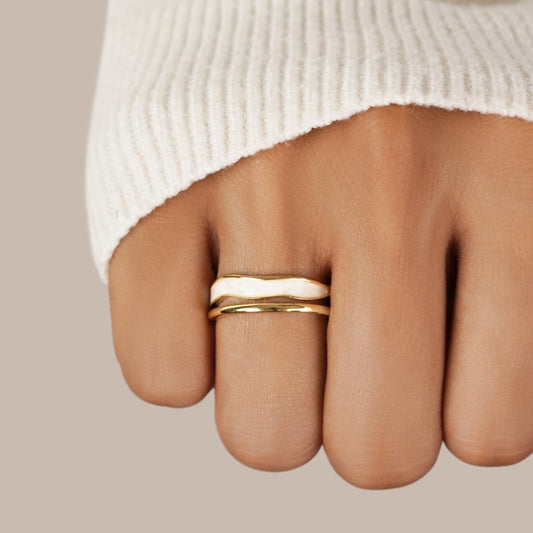 Bague superposée en or Sahara