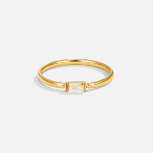 Bague Leonore en cristal baguette