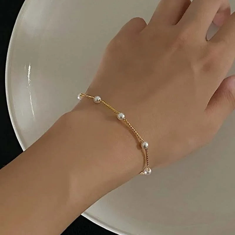 Franky™ | Elegantes Armband aus natürlichen Perlen