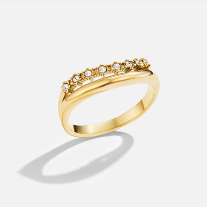 Bague superposée en cristal blanc Marissa