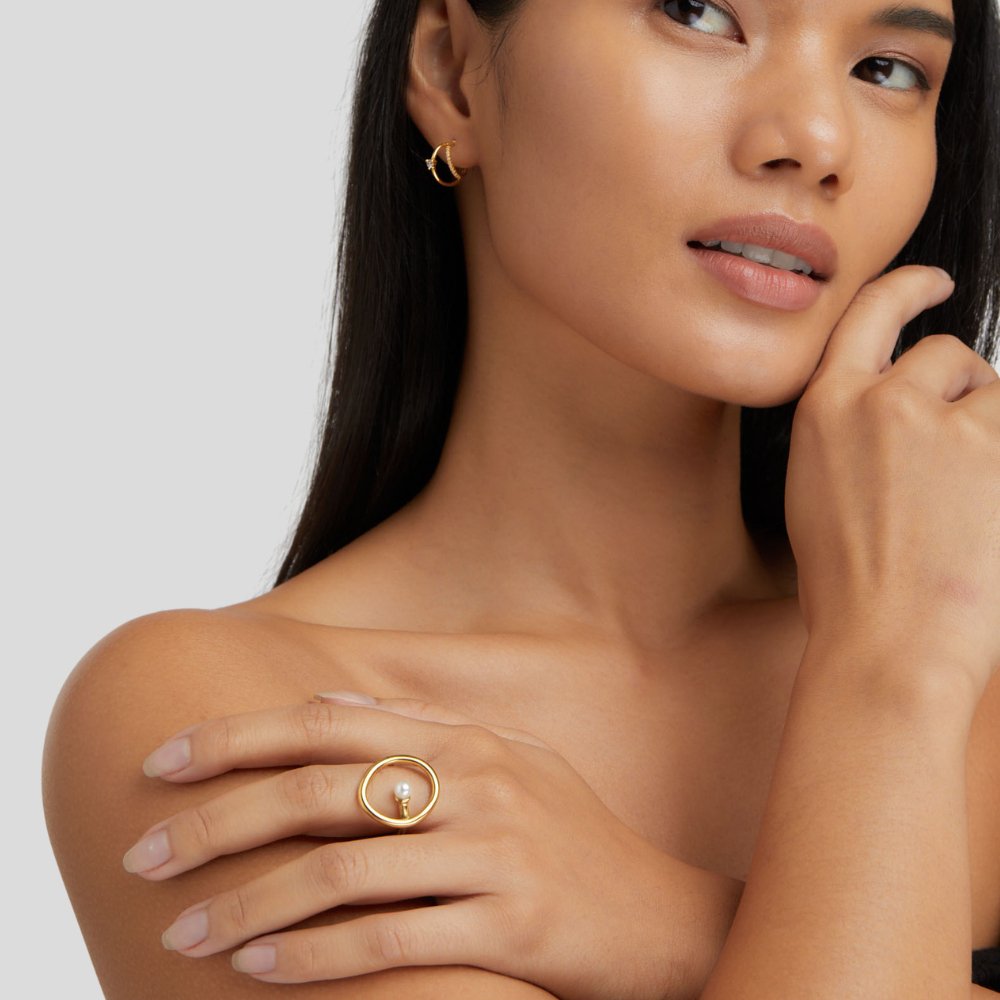 Bague Melisa en or perlé