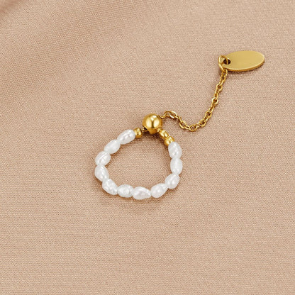 Bague Nona en perles d'eau douce