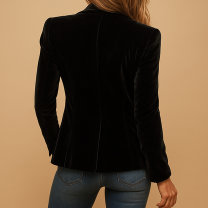 Rive™ | Retro Slim Fit Blazer mit Revers und Taschen für Frauen