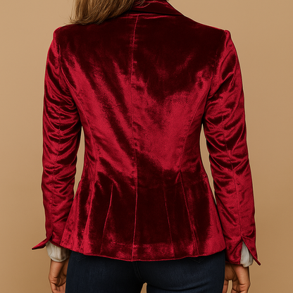 Rive™ | Retro Slim Fit Blazer mit Revers und Taschen für Frauen