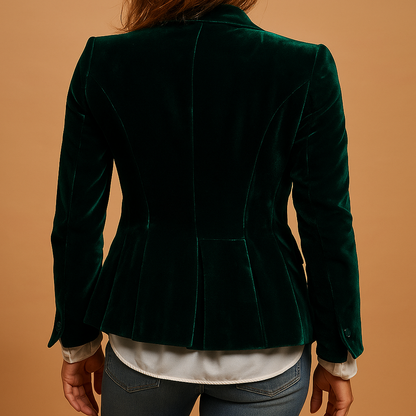 Rive™ | Retro Slim Fit Blazer mit Revers und Taschen für Frauen