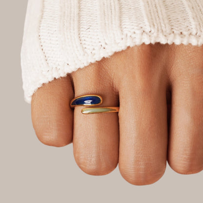 Bague enveloppante bleue Safira