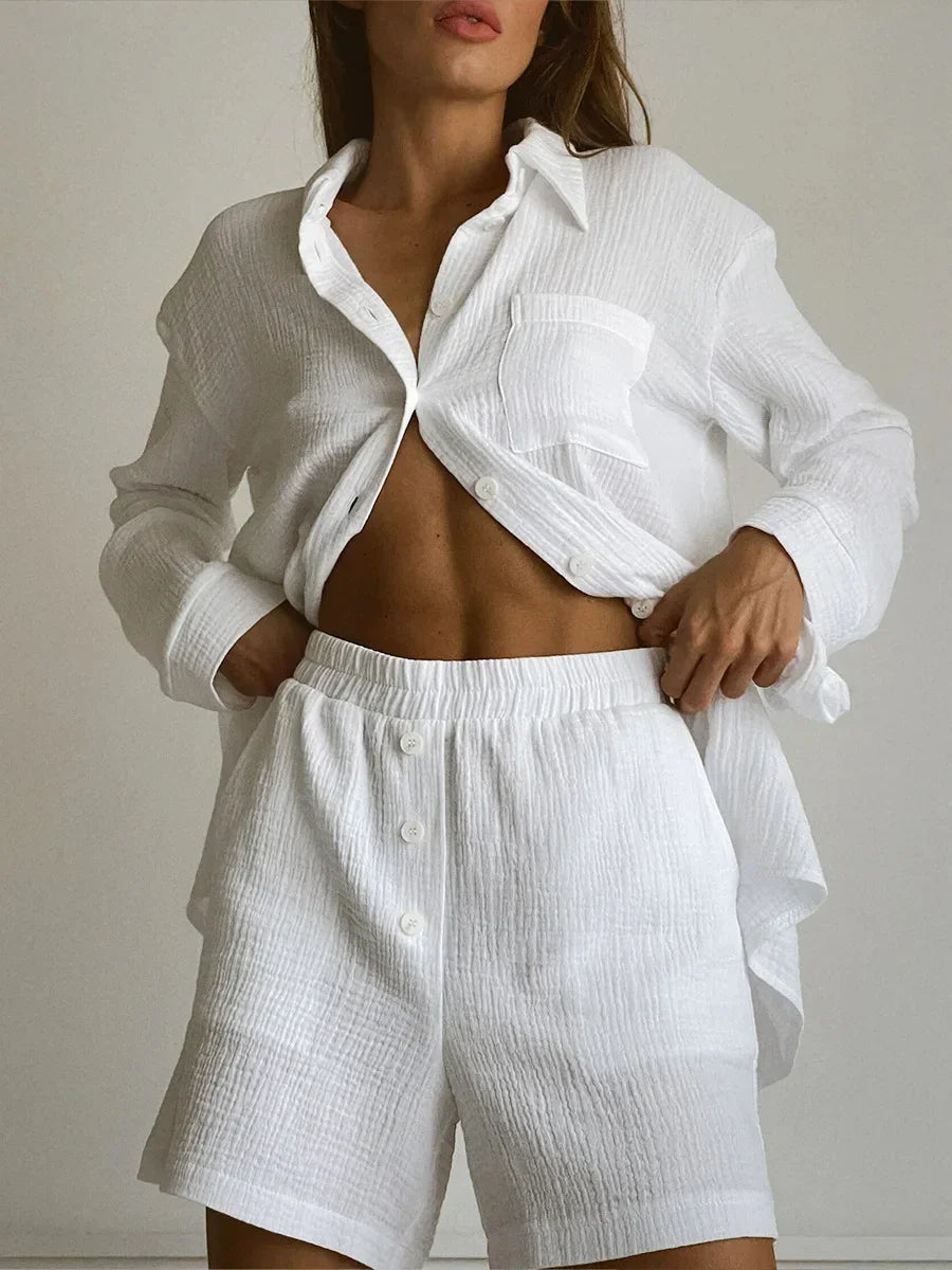 Ellen │ Minimalistisches Pyjama-Set