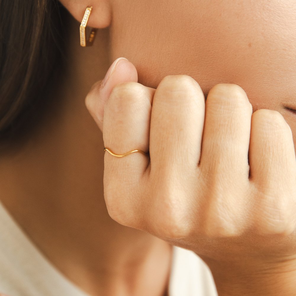 Bague empilable en or Tina