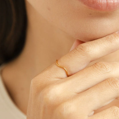 Bague empilable en or Tina